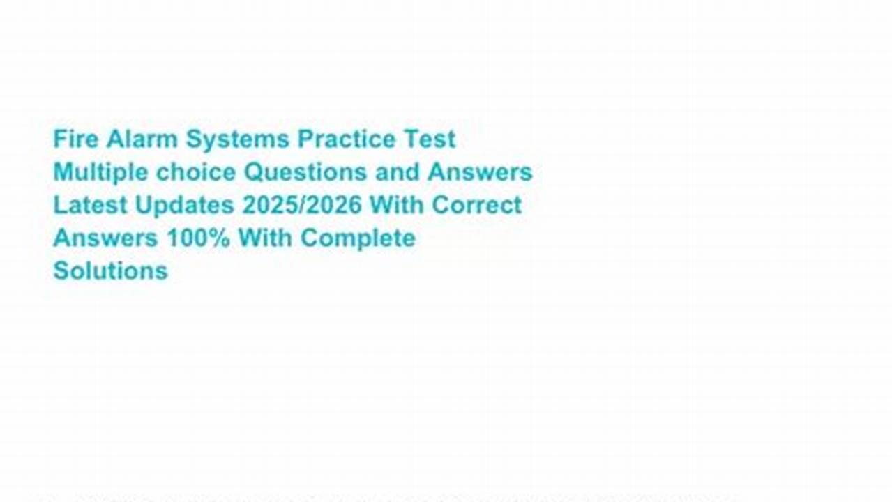 Practice Alarm October 2025