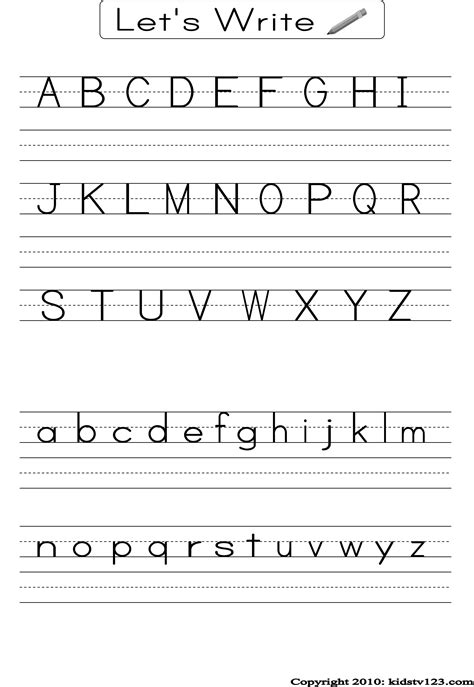 Practice Writing Letters Template