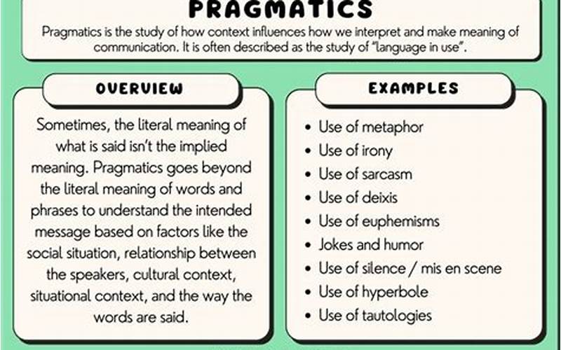 Pragmatic Analysis
