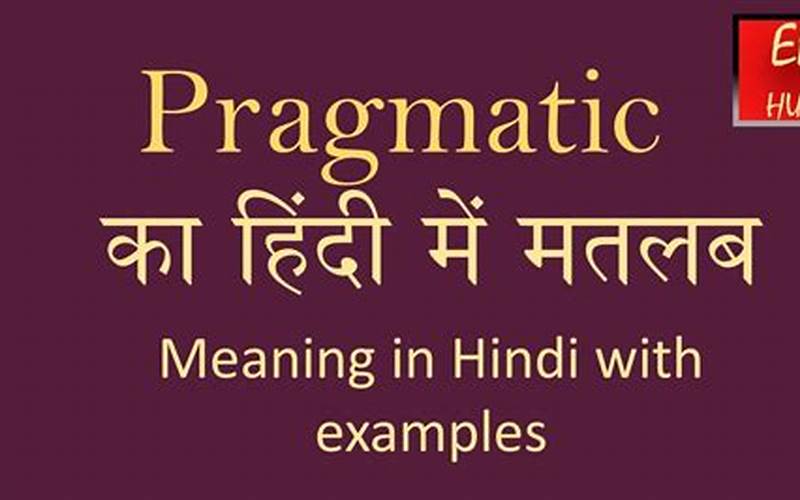 Pragmatic Meaning In Hindi