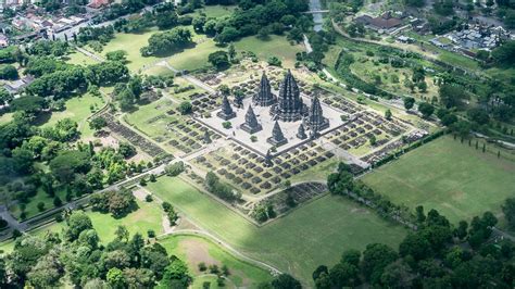 Prambanan Temple complex view