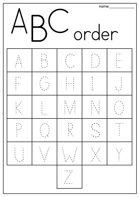 Pre K Abc Worksheets