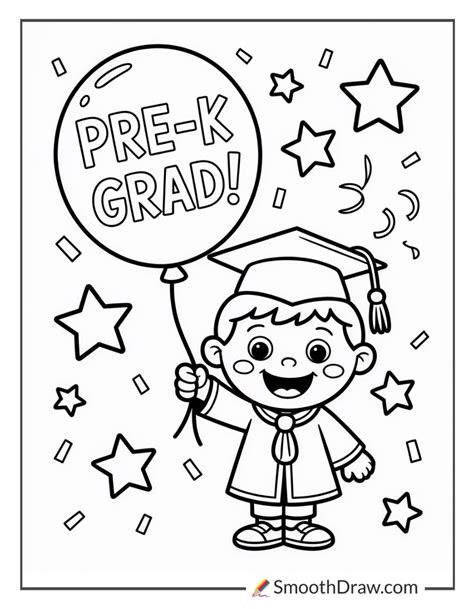 Pre K Graduation Coloring Pages