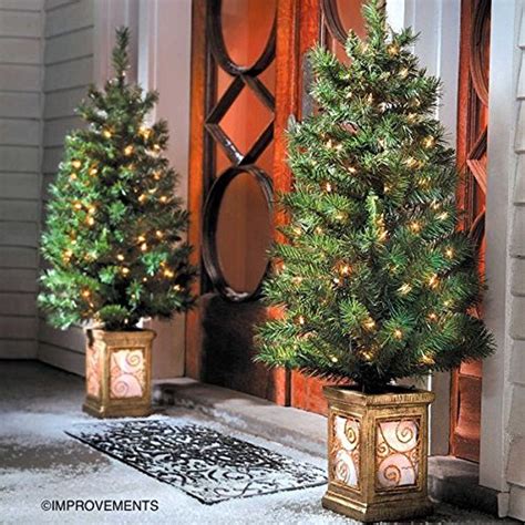 Pre Lit Entryway Christmas Trees