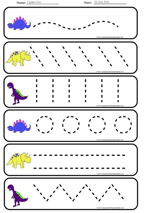 Pre Writing Strokes Worksheet