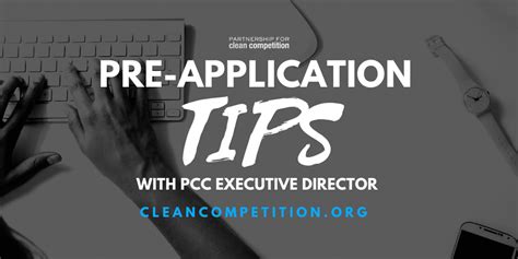 Pre-Application Tips