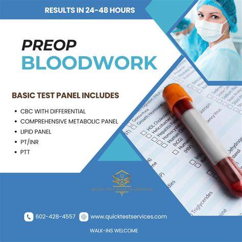 Pre-Surgical Bloodwork and Testing