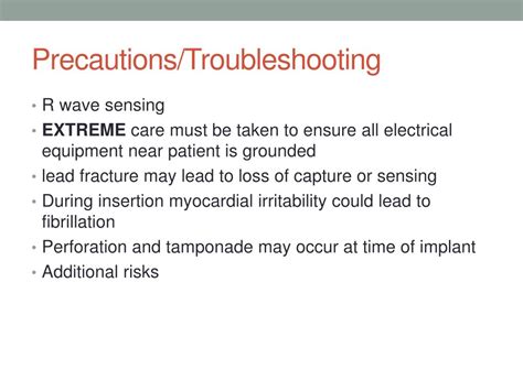 Precautions and Troubleshooting
