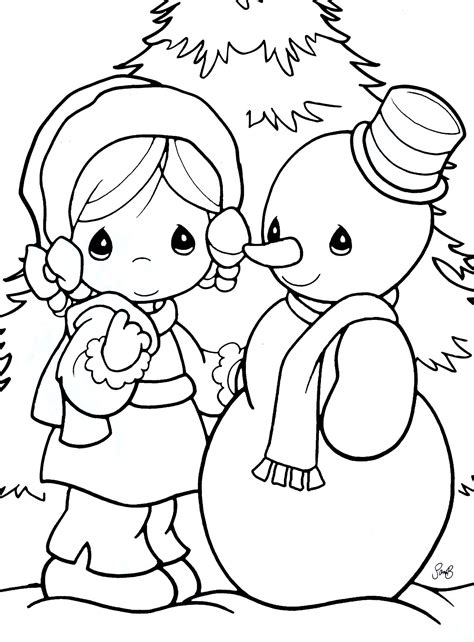 Precious Moments Coloring Pages Christmas