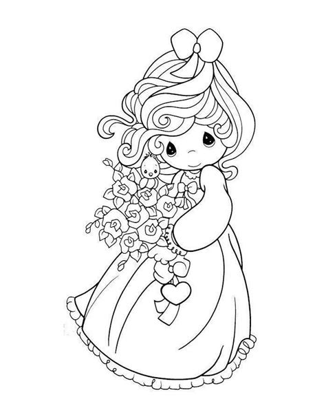 Precious Moments Coloring Pages Girl