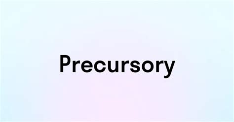 Precursory checks