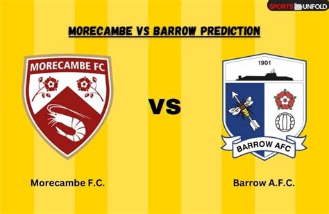 Pertandingan Head to Head Morecambe vs Barrow