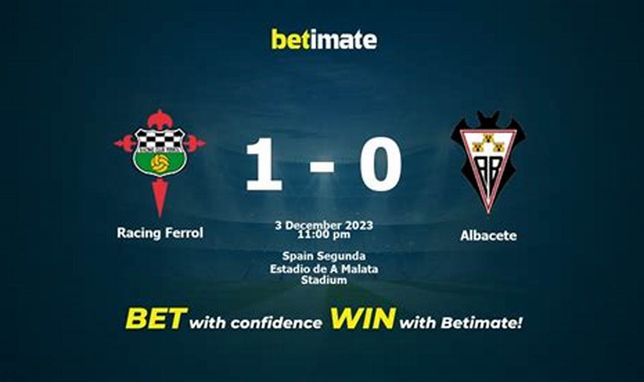 Prediksi Jitu Albacete Vs Racing Ferrol, Menjanjikan Kejutan!