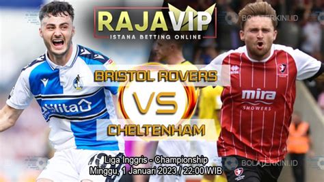 Ilustrasi pertandingan antara Bristol Rovers dan Cheltenham Town