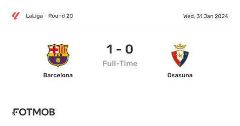 Prediksi Skor Osasuna vs Barcelona Dan Statistik Tim Topik Utama 2