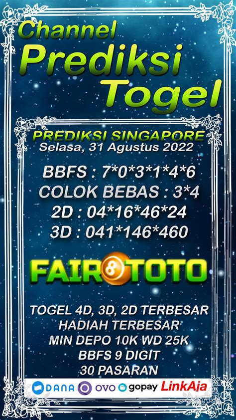 Togel Keluar Hari Ini Singapura