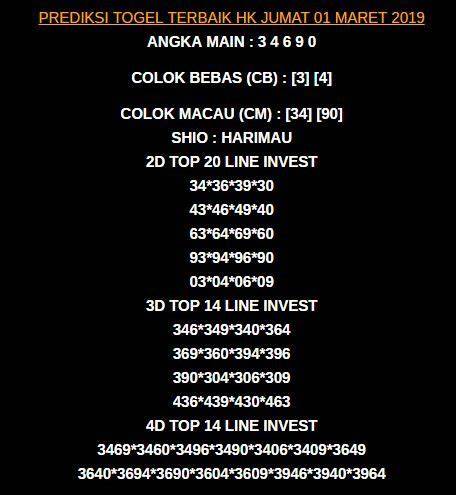 Prediksi Colok Bebas