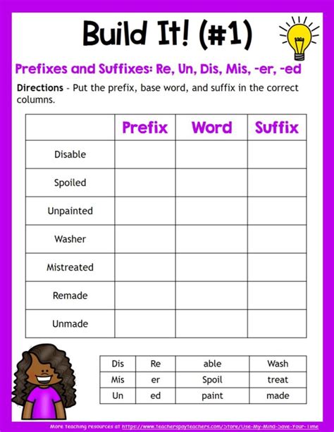 Prefix And Suffix Worksheet