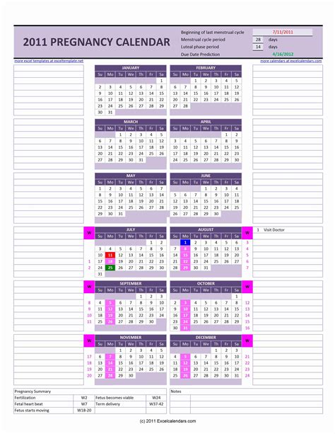 Pregnancy Calendar Week 6 Calendar Printables Free Templates