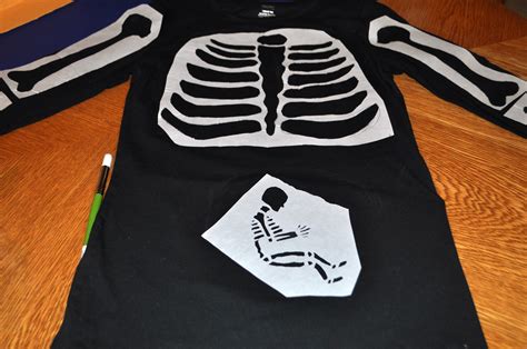 Pregnant Skeleton Costume Template