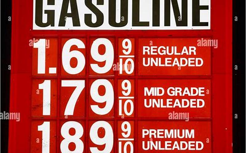 Premium Gasoline Price With Sign