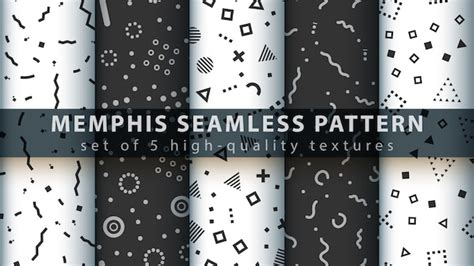 Download Premium Memphis Seamless Pattern PSD Commercial Use
