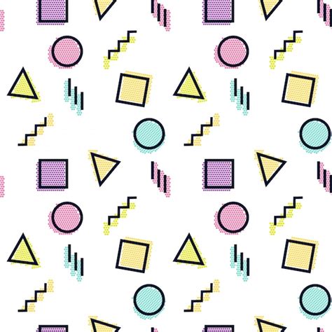 Download Premium Memphis Seamless Pattern PSD Commercial Use Free PSD Mockups