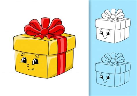 Premium Vector | Gift Box With Bow And Ribbons. Set Of Vector Illustrations  Isolated