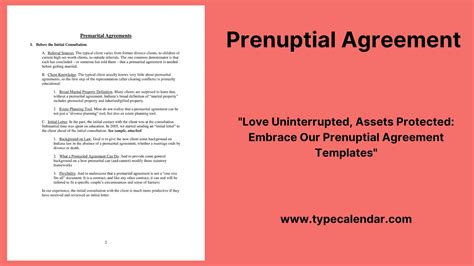 Prenuptial Agreement Timeline