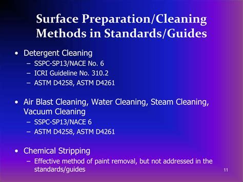 Preparation and Cleaning