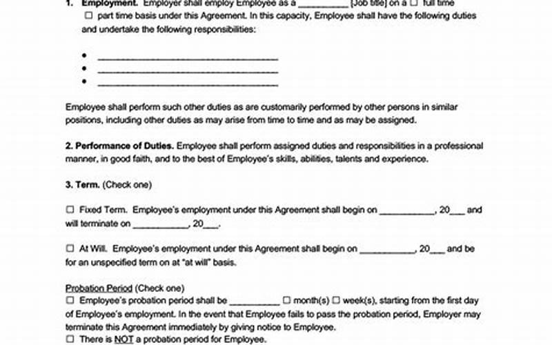 Preparing Employee Contract Documents
