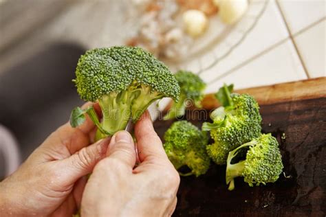 Preparing Mini Broccoli for Cooking