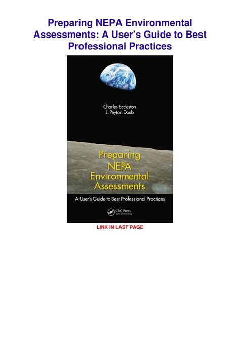Preparing NEPA Environmental Assessments: A User's Guide To Best Professional Practices