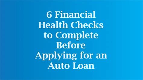 Preparing Your Financial Health Before Applying