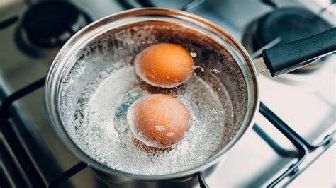 Preparing eggs for boiling