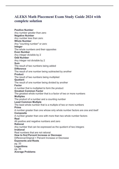 Preparing for ALEKS Math Placement Test