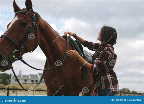 Preparing for Horse Ride