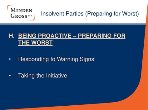 Preparing for the worst