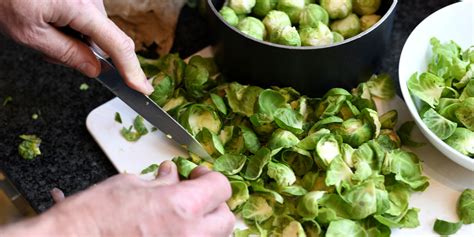 Preparing the Brussels Sprouts