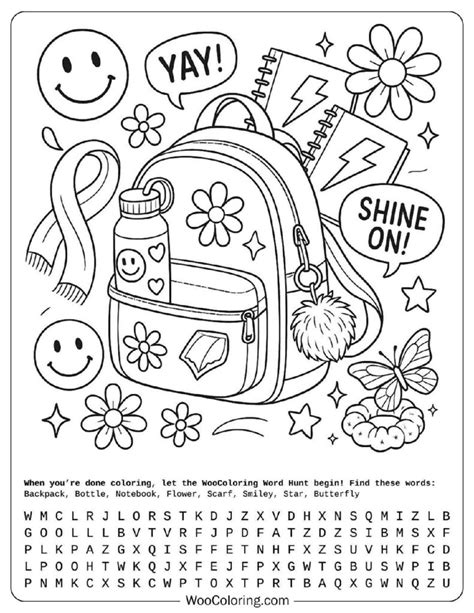 Preppy Coloring Page