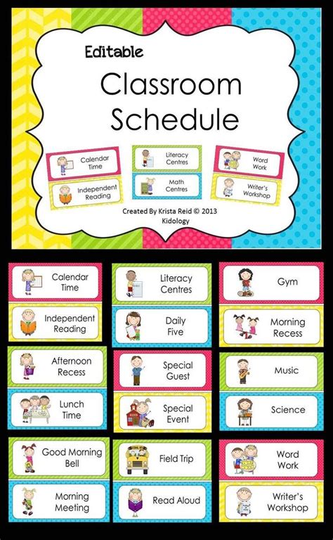 Preschool Classroom Schedule Template