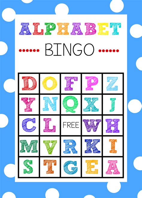 Preschool Bingo Printable