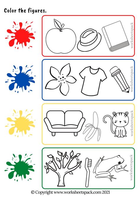 Preschool Colors Worksheet For Kinder