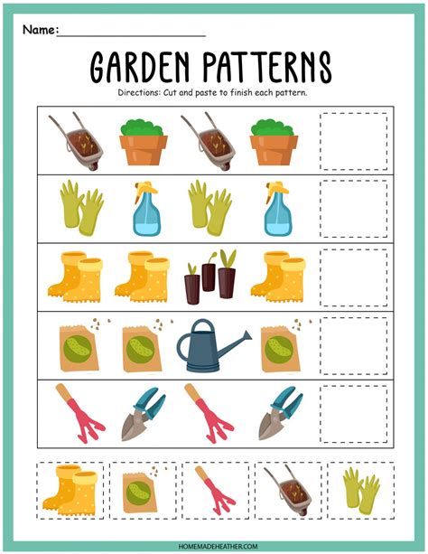 Preschool Gardening Worksheets Printable