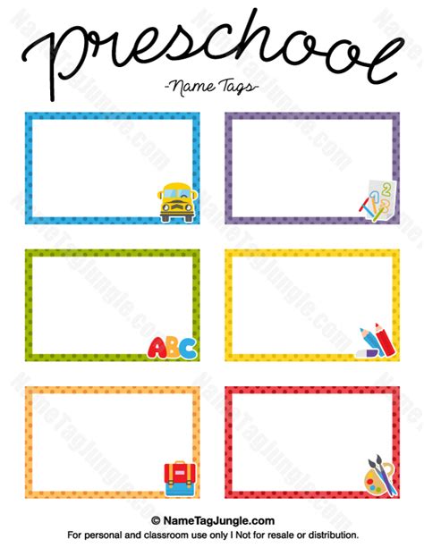 Preschool Name Tags Free Printable