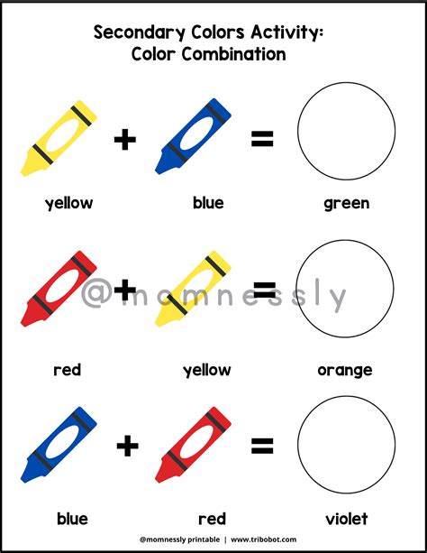 Preschool Primary And Secondary Colors Worksheet