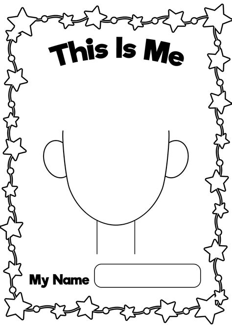 Preschool Self Portrait Template