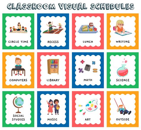 Preschool Visual Classroom Schedule Printable