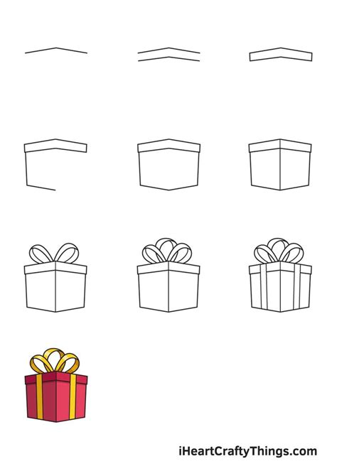 Present Drawing - How To Draw A Present Step By Step