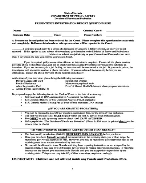 Presentence Investigation Report Template (2) | PROFESSIONAL TEMPLATES